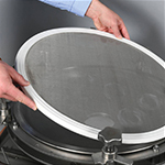 Sieve insert can be changed easily